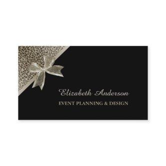 Elegant Event Planner Platinum Leopard Chic Bow