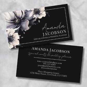 Elegant Event Wedding Planner Black Floral