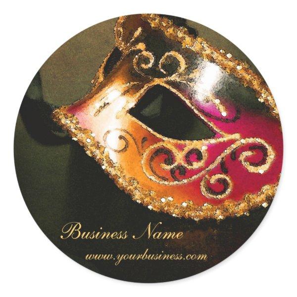 Elegant Fantasy Masqurade Mask Business Sticker