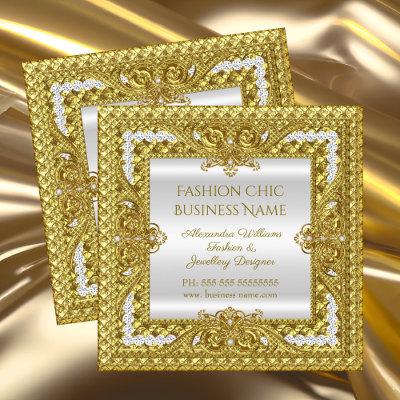 Elegant Fashion Jewellery Designer Gold Diamonds Square