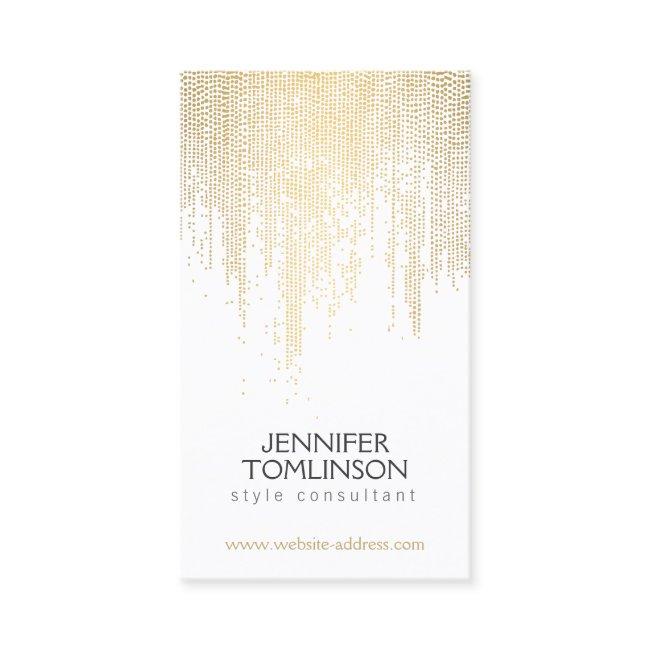 Elegant Faux Gold Confetti Dots Pattern