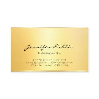Elegant Faux Gold Modern Minimalist Template