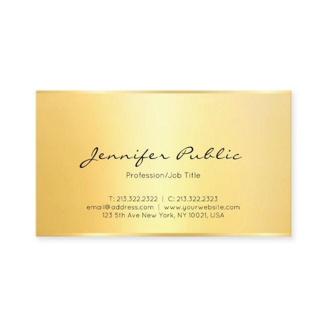 Elegant Faux Gold Modern Minimalist Template