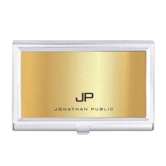 Elegant Faux Gold Modern Monogram Template  Case