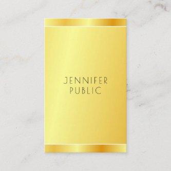 Elegant Faux Gold Personalized Modern Template