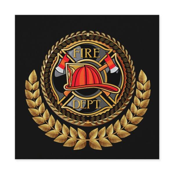 Elegant Fire Department Invitation