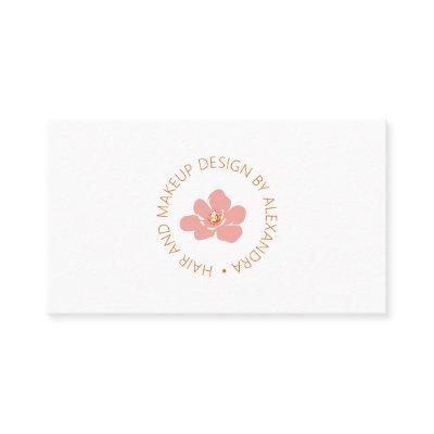 Elegant Floral Beauty Logo Soft Blue Pink Feminine