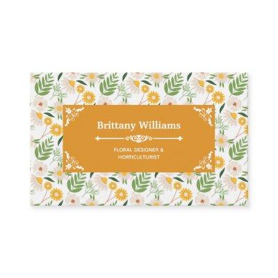 Elegant Floral Daisy Botanical Garden Pattern