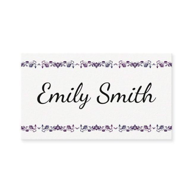Elegant Floral Elements Cursive Text