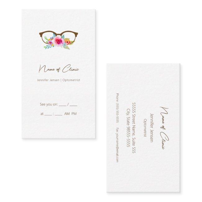 Elegant Floral Eyeglasses Eye Appointment