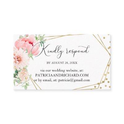 Elegant Floral Geometric Wedding Online RSVP