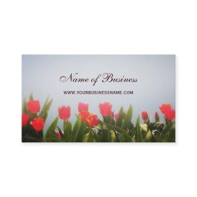 Elegant Floral Red Tulips In Spring Mist