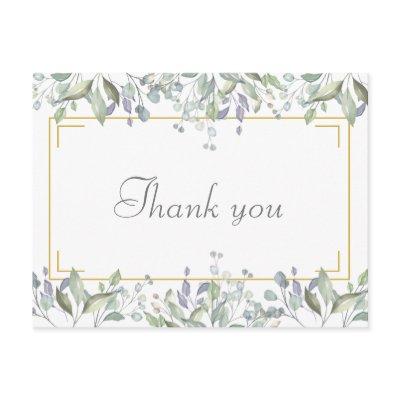 Elegant Floral Script Business Thank You Postcard