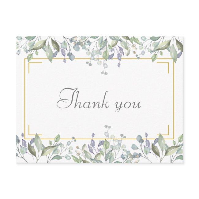 Elegant Floral Script Business Thank You Postcard