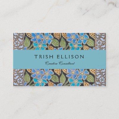 Elegant Flower Blue Periwinkle Floral Classic