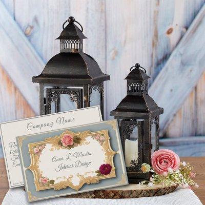 Elegant French Country Gold Filigree Roses