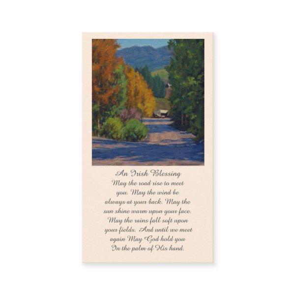 Elegant Funeral Memorial Service Card