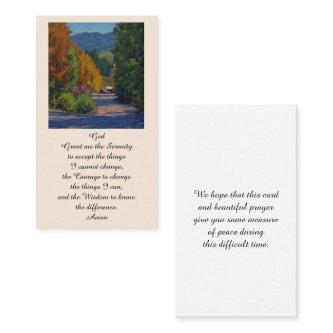 Elegant Funeral Service Memorial Card