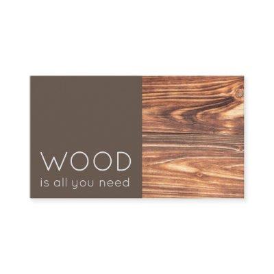 Elegant funny wood two tone brown carpenter busine