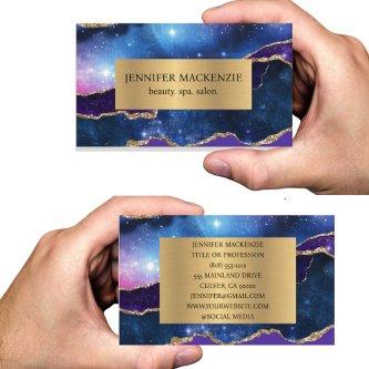 Elegant Galaxy Unicorn Gold Agate Luxury