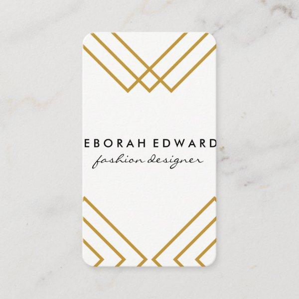 Elegant Geometric Yellow with Gold Lines