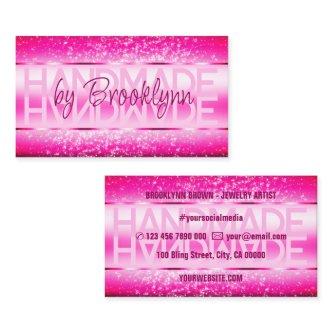Elegant Girly Pink Luxurious Sparkle Glitter Glam