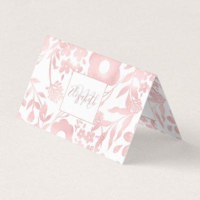 Elegant Girly Rose Gold Flowers Shapes Pattern