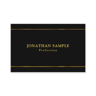 Elegant Glamorous Gold Stripes Black Cool Template