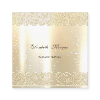 Elegant  Glamorous Shinny,   Faux Gold,Lace Square