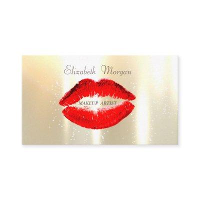 Elegant  Glamorous Shinny,   Faux Gold,Red Lips