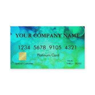 Elegant Glitter Bokeh Credit Card