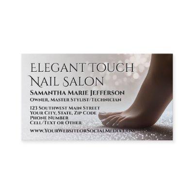 Elegant Glitter Foot Pedicure Manicure Nail Salon