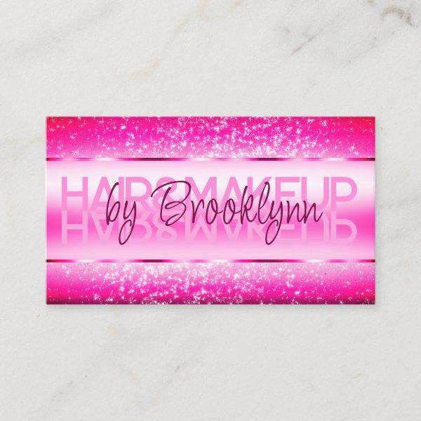 Elegant Glitter Product Labels Bright Girly Pink