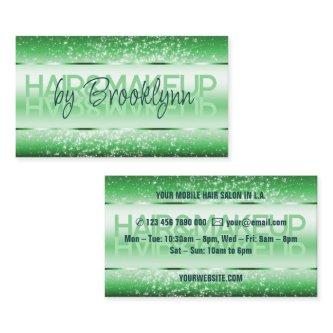 Elegant Glitter Product Labels Light Bright Green