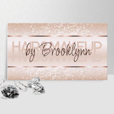 Elegant Glitter Product Labels Light Rose Gold