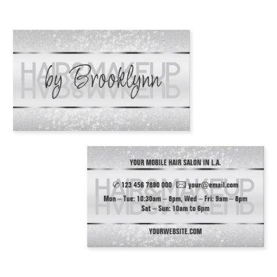 Elegant Glitter Product Labels Light Silver Gray