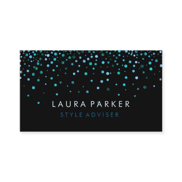 Elegant Glitter Subtle Sea Blue Faux Background