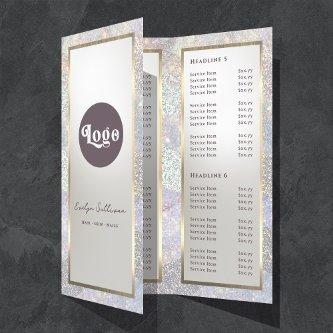 Elegant glitter watercolor waves brochure