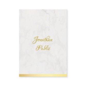 Elegant Gold And Marble Handwritten Name Template