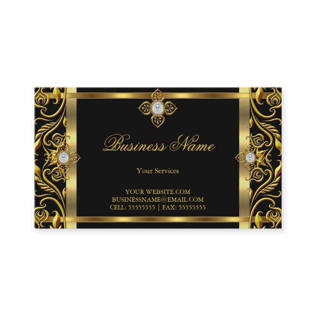Elegant gold black golden floral frame