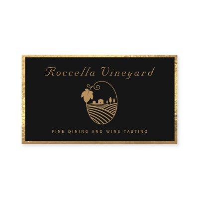 Elegant Gold black Vinyard Wine Winery