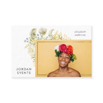 Elegant Gold Border Wildflower Photo Event Stylist