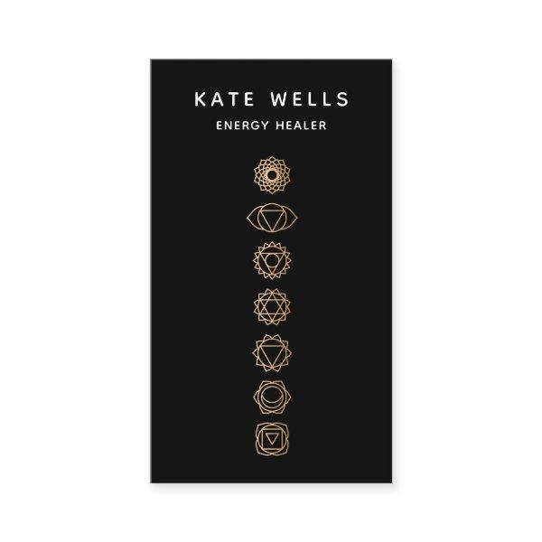 Elegant Gold Chakras Spiritual Energy Healer