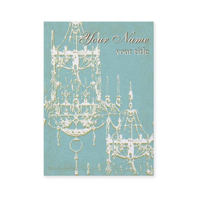 Elegant Gold Chandeliers with Turquoise Background