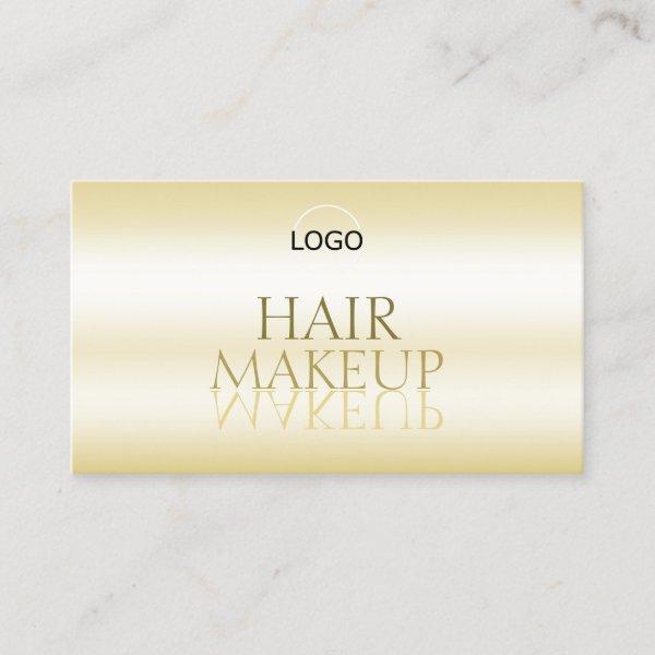 Elegant Gold Chic Mirror Font with Logo Stylish