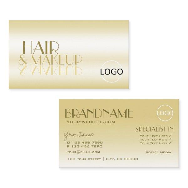 Elegant Gold Chic Mirror Letters with Logo Luxury