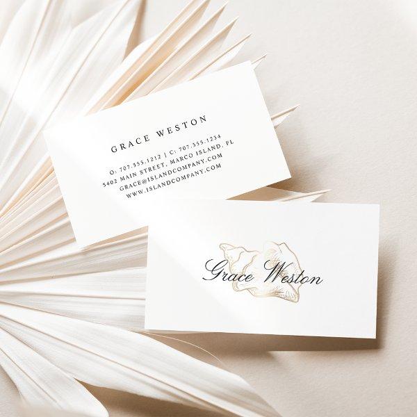 Elegant Gold Conch Shell Script