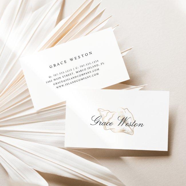 Elegant Gold Conch Shell Script