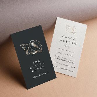Elegant Gold Conch Shell Vertical