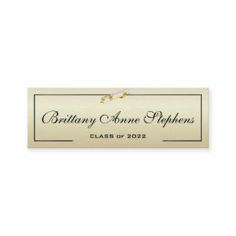 Elegant Gold Diploma Name Card Insert